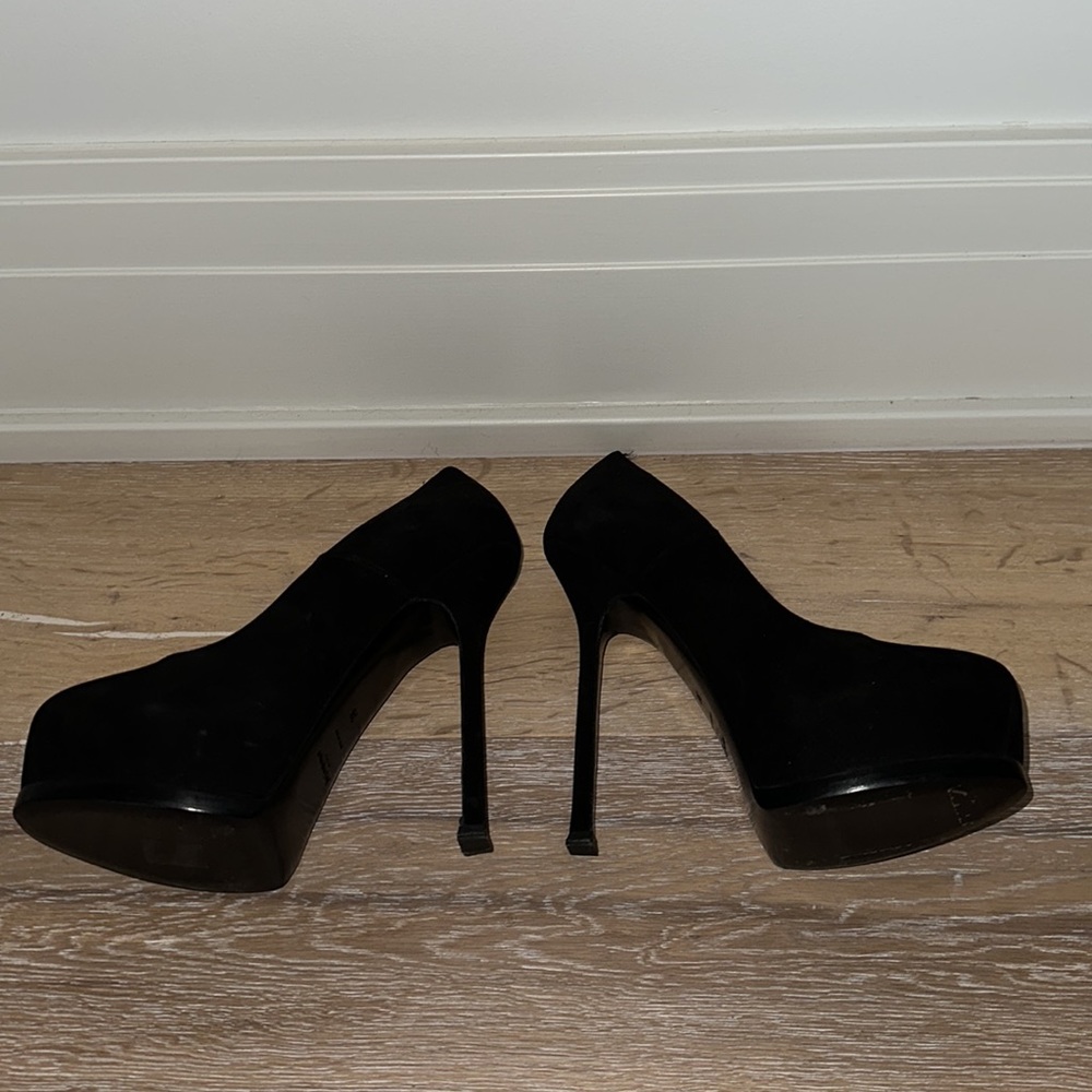 EUC YSL platform heels- black suede- size 38 - Picture 13 of 17